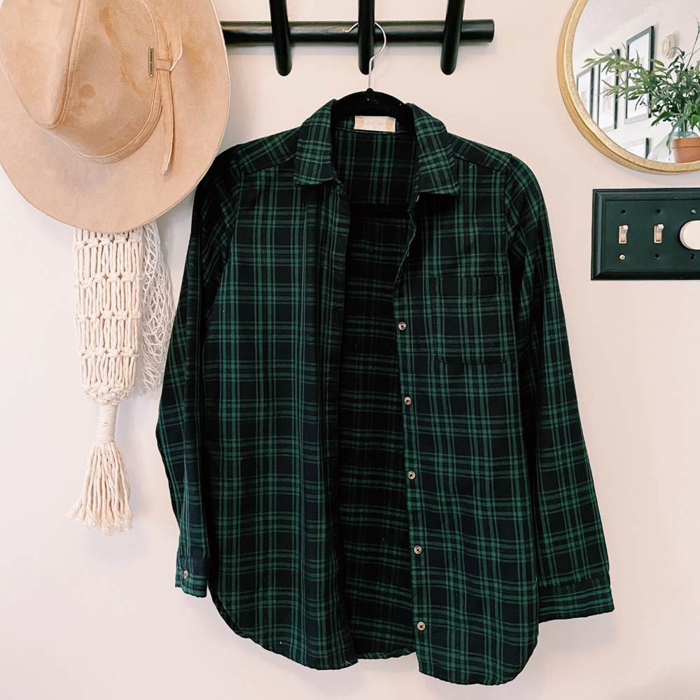 Plaid button down